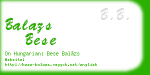 balazs bese business card